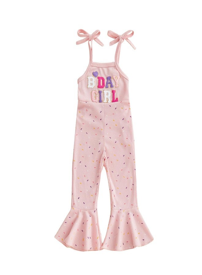 Socutebabe طقم ملابس عيد الميلاد الأول والثاني والثالث والرابع والخامس من Socutebabe، جمبسوت للبنات الصغيرات، رومبير بحمالات، بنطلون واسع من الأسفل، ملابس للبنات (وردي دونات عيد الميلاد، 2-3 سنوات) - Image 1