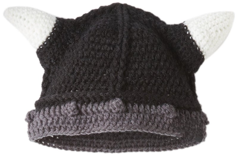 Kafeimali Men's Head Barbarian Vagabond Beanie Foldaway Beard Hats Viking Horns Bearded Sports Novelty Knit Caps (Gray) - Image 2