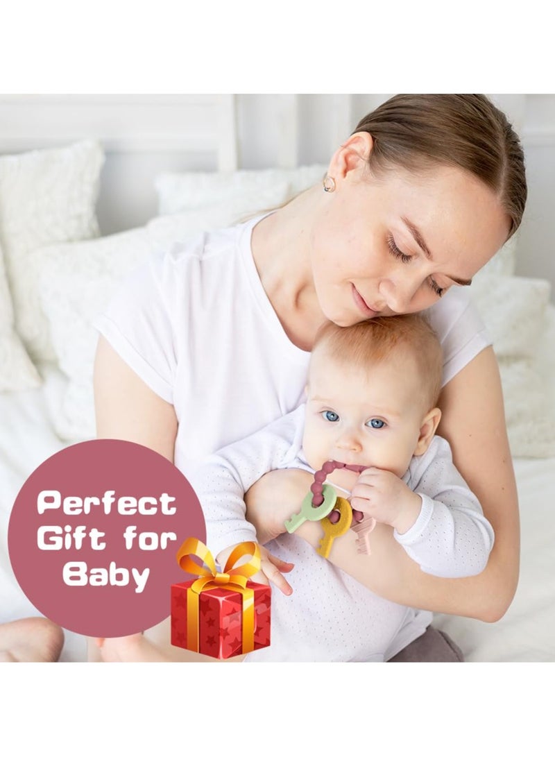 Mr. Penda Baby Teething Toys, BPA Free Baby Teether Baby Chew Soothing Infant Teething Ring for Babies Boys Girls Shower Gifts (Multicolour)  - Image 4