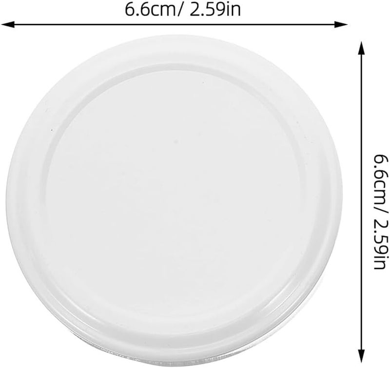 MAGICLULU 50pcs White Tinplate Mason Jar Lids 66mm Regular Mouth Screw Caps Leak-proof Seal Reusable Canning Jar Replacement Covers for Food Storage and Jam Preservation - Image 2
