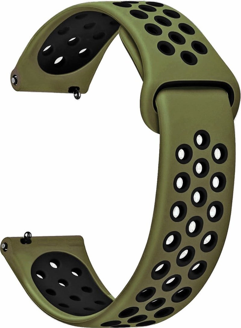 Honor Magic Watch 2 46MM Compatible Soft Textured Nike Style Perforated Patterned Silicone Band Strap