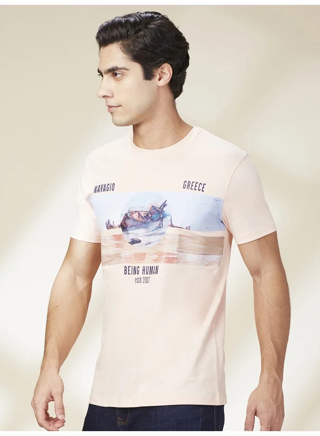 Being Human Mens Spanish Villa Round Neck Short Sleeve T-Shirt