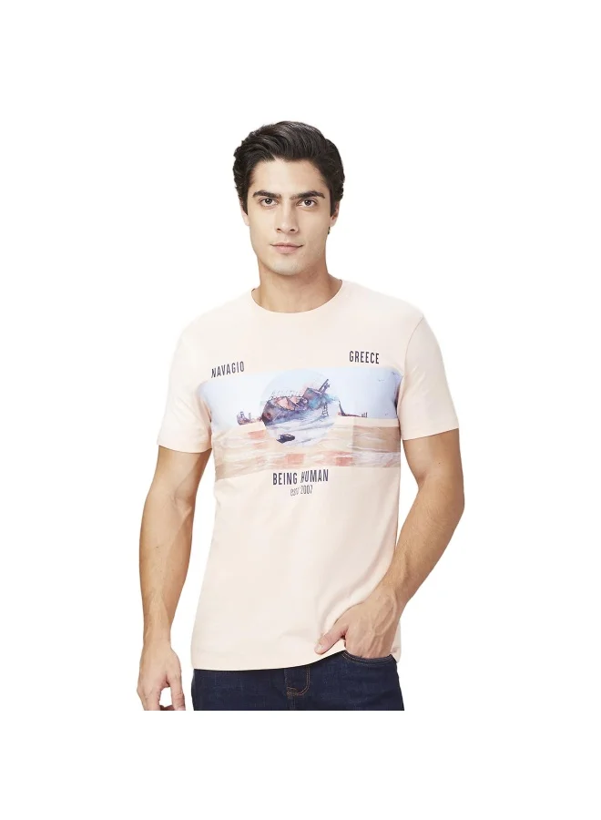 Being Human Mens Spanish Villa Round Neck Short Sleeve T-Shirt