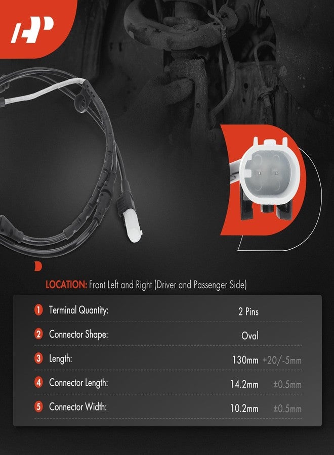 A-Premium Brake Pad Wear Sensors Compatible with Land Rover Range Rover Sport 2006-2013 Front Left and Right 2-PC Set - Image 2