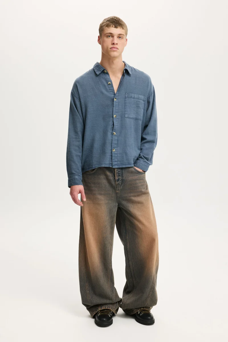 Cotton On WASHED LONG SLEEVE SHIRT