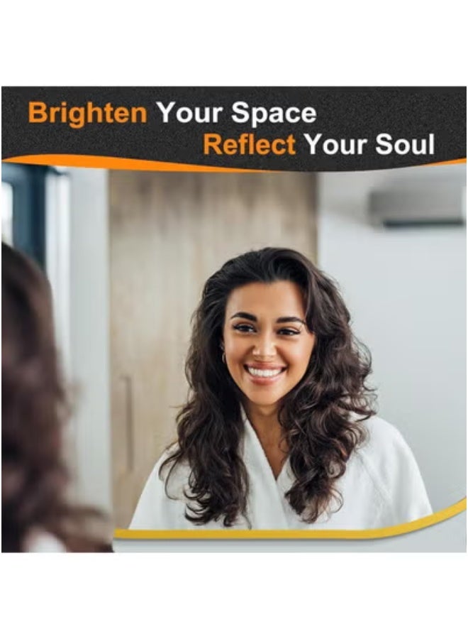 Sharpdo Wall-Mounted Mirror -40cmx60cm-Bathroom with Built-In Shelf –Wall-Mounted Mirror with Aluminum Alloy Frame,High-Definition Glass for Bedroom/Living Room - Image 5