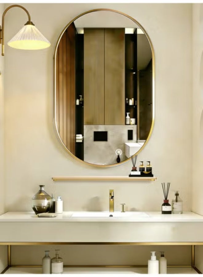 Sharpdo Wall-Mounted Mirror -40cmx60cm-Bathroom with Built-In Shelf –Wall-Mounted Mirror with Aluminum Alloy Frame,High-Definition Glass for Bedroom/Living Room - Image 3