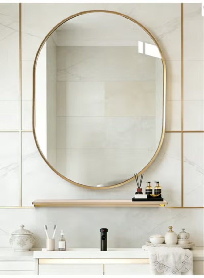 Sharpdo Wall-Mounted Mirror -40cmx60cm-Bathroom with Built-In Shelf –Wall-Mounted Mirror with Aluminum Alloy Frame,High-Definition Glass for Bedroom/Living Room - Image 1