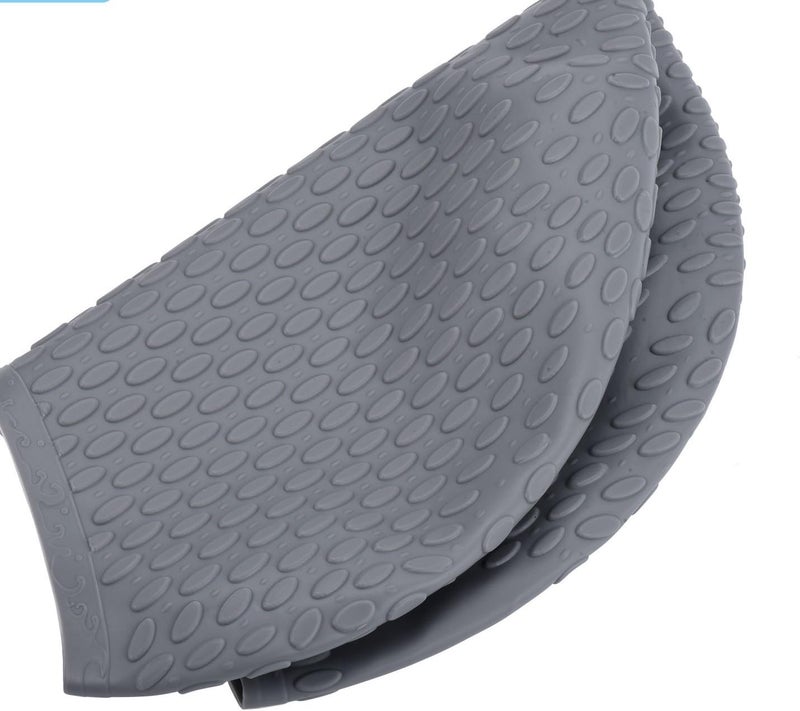 ZOTO Silicone Swimming Cap with Textured Water Drop Pattern - Grey - Image 2