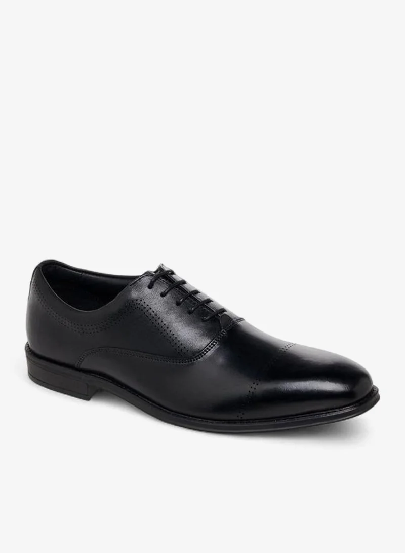 DUCHINI Men Lace-Up Leather Derby Shoes