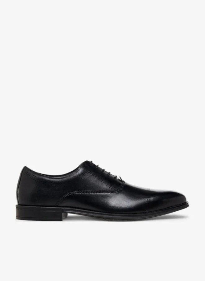DUCHINI Black Men Lace-Up Leather Derby Shoes for Men | Best Price UAE