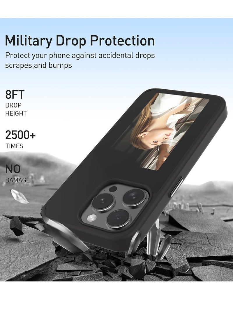 Generic - Smart NFC Ink Phone Case Compatible for iPhone 15 Pro,Customizable E-Ink Screen DIY Images Long-Lasting Display Fast Transmission (Gray) - Image 1