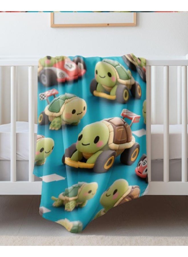 عام بطانية رقيقة من الفانيلا الكرتونية للأطفال والرضع (دافئة ومريحة، ومناسبة للنوم والألعاب) 70 سم * 100 سم - Image 4