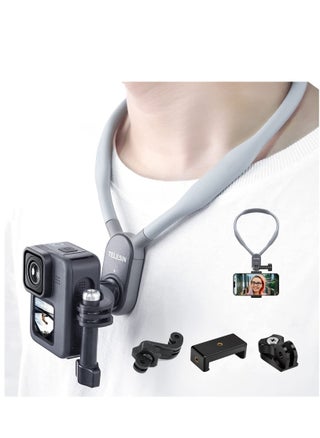 Magnetic POV Neck Selfie Holder with Phone Clip Vertical Mount Kit Hand Free Video Vlog Necklace Lanyard Body Strap Attachment for GoPro Max Hero Insta360 DJI Action iPhone Android - pzsku/Z8F67B0F91AEFA584441FZ/45/_/1679579775/ac5486c8-92df-4a04-8f0a-933243524d52
