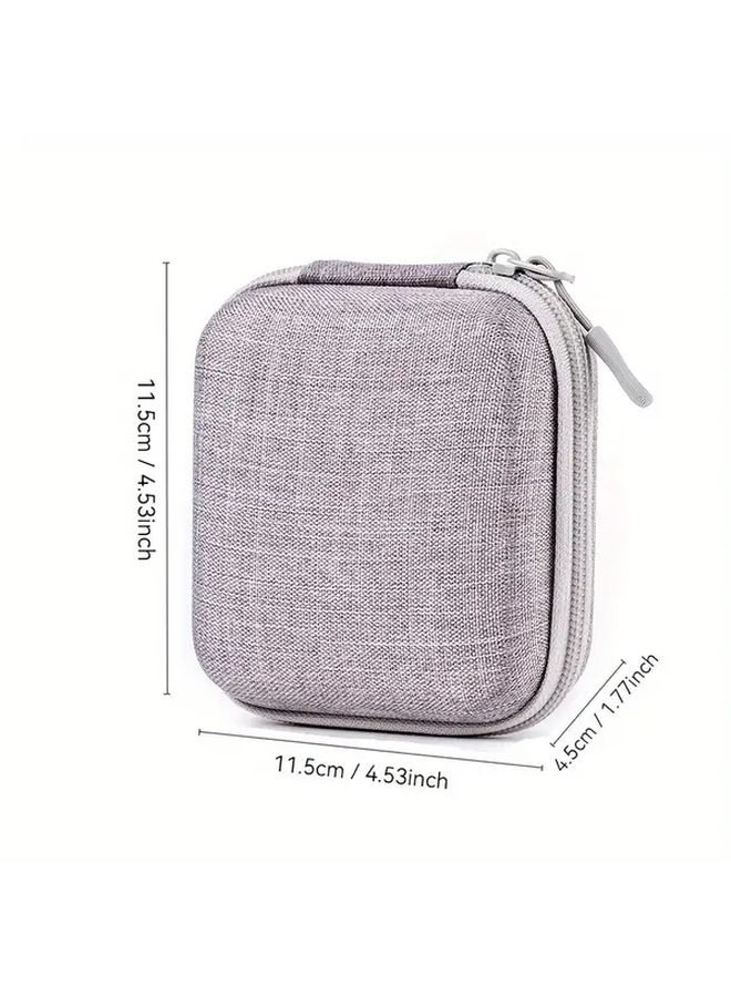 Gray Polyester Zippered Organizer Compatible With MacBook Air Pro Charger Cable - Image 4