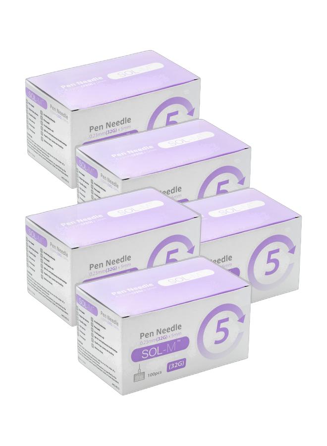 سول ملينيوم إبر قلم الأنسولين 32 ج × 5 مم , 500 قطعة - Image 1