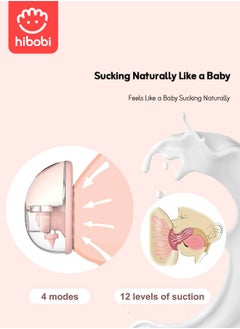 hibobi Wearable Breast Pump Hands-Free – Smart Electric Breastfeeding Pump with Voice Alerts & Milk Level Monitoring, Ultra-Quiet, Anti-Backflow, 4 Modes & 12 Levels per Mode (48 Suction Options), BPA-Free Soft Silicone, Portable & Rechargeable-2 Pack  - Image 2