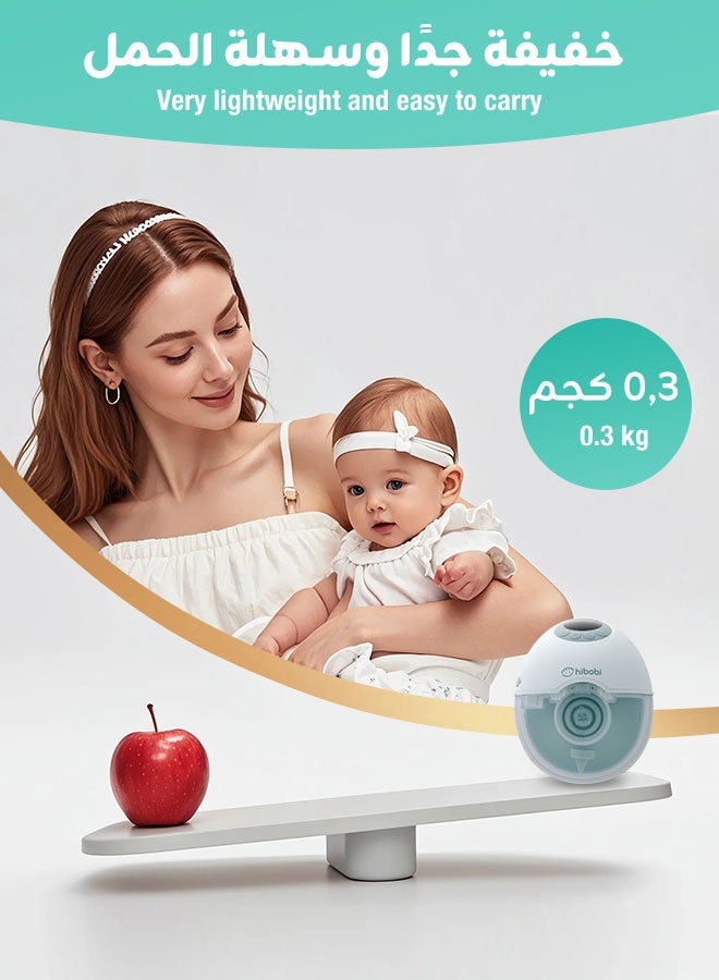 هيبوبي شفاط حليب كهربائي آمن يمكن ارتداؤه – مضخة ثدي بتصميم خفي ومريح، 4 أوضاع × 12 مستوى مع ذاكرة ذكية، تشغيل فائق الهدوء وشفط قوي، شحن سريع، شفاط حليب مزدوج لاسلكي بدون استخدام اليدين، مثالي للسفر والزيارات والمناسبات - Image 3