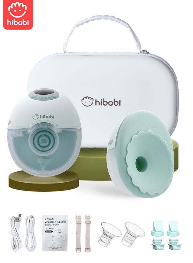 هيبوبي شفاط حليب كهربائي آمن يمكن ارتداؤه – مضخة ثدي بتصميم خفي ومريح، 4 أوضاع × 12 مستوى مع ذاكرة ذكية، تشغيل فائق الهدوء وشفط قوي، شحن سريع، شفاط حليب مزدوج لاسلكي بدون استخدام اليدين، مثالي للسفر والزيارات والمناسبات - Image 1
