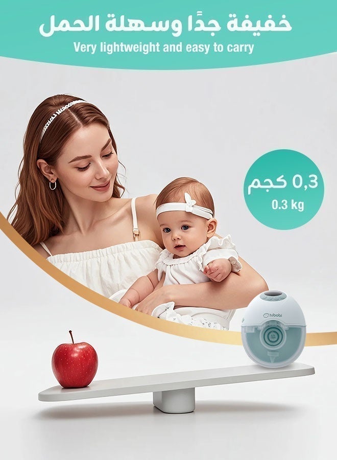 hibobi Secure Wearable Electric Breast Pump – Discreet Fit, 4 Modes × 12 Levels with Smart Memory, Whisper-Quiet & Powerful Suction, Fast Charging, Double Wireless Hands-Free Design, Gift-Ready for Travel, Visits & Special Occasions - Image 3