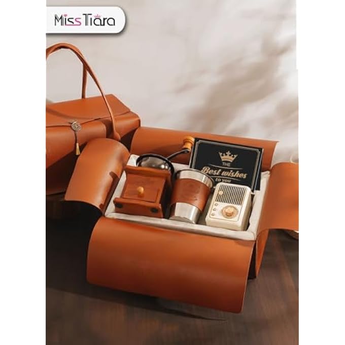rayihni Misstiara Coffee Maker Gift Basket SetVintage Handheld Manual Coffee GrinderInsulated Brewing CupPortable HandBrewing Coffee Accessories Kit Gift For Coffee Lovers Birthday MotherS Day Set A - Image 3