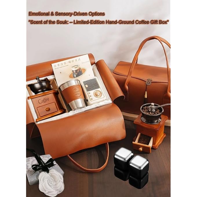 rayihni Misstiara Coffee Maker Gift Basket SetVintage Handheld Manual Coffee GrinderInsulated Brewing CupPortable HandBrewing Coffee Accessories Kit Gift For Coffee Lovers Birthday MotherS Day Set A - Image 5