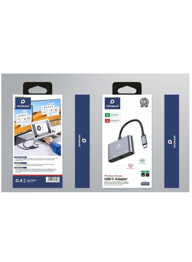 بروماس موصل HD وVGA متوافق مع iPhone 15 ومعظم الأجهزة التي تستخدم منفذ Type-C للاتصال المباشر بدون كابل شحن - Image 2