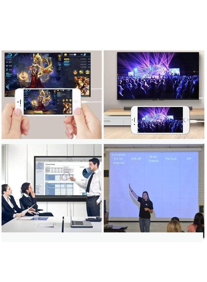 بروماس موصل HD وVGA متوافق مع iPhone 15 ومعظم الأجهزة التي تستخدم منفذ Type-C للاتصال المباشر بدون كابل شحن - Image 4