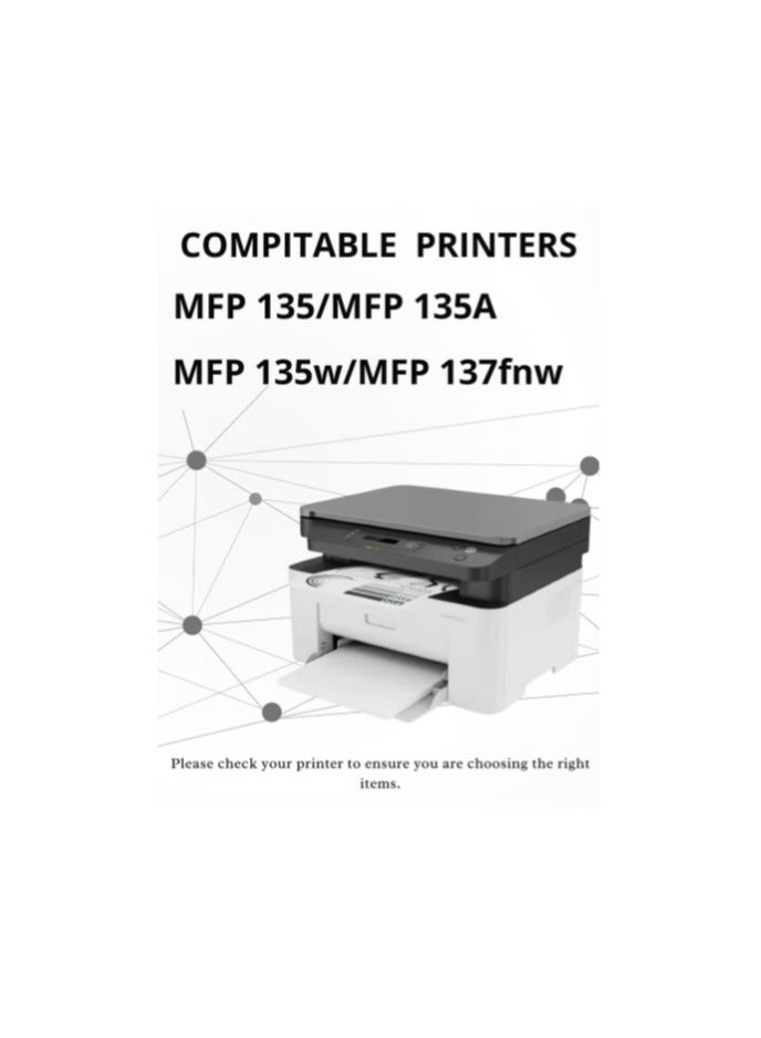 اول كلور خرطوشة حبر 106A مع شريحة W1106A متوافقة مع طابعة HP LaserJet 107a MFP 135a 135w 137fnw باللون الأسود - Image 4
