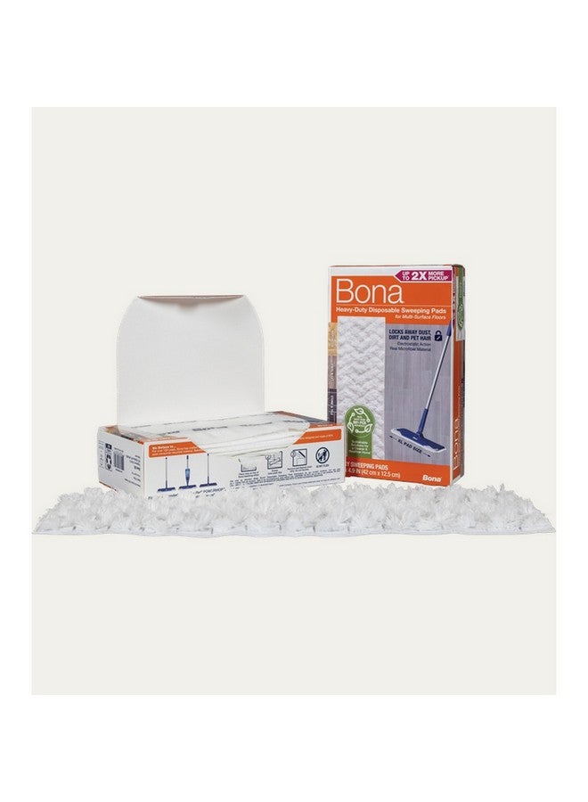 BONA 14-Piece Heavy Duty Disposable Sweeping Pads for Multi-Surface Floors White 42 x 12.5 cm AX0003639 - Image 1