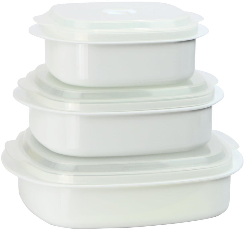 Reston Lloyd Calypso Basics by Reston Lloyd 6Piece Microwave Cookware Steamer and Storage Set White