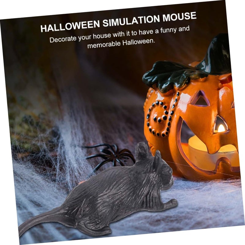 Halloween Fake Plastic Mice Set Realistic Prank Decor For Haunted House - Image 5