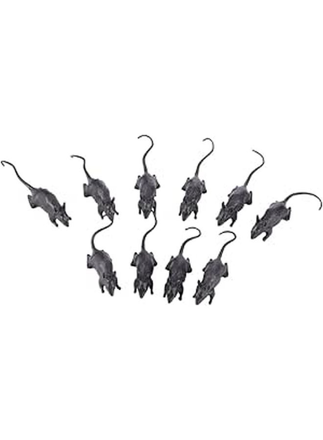 Halloween Fake Plastic Mice Set Realistic Prank Decor For Haunted House - Image 1