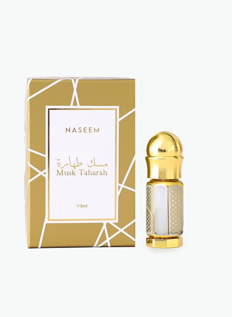 Naseem Naseem Musk Taharah Attar Perfume Oil 6ml - Luxurious Floral Fragrance with Rose & Amber for Long-Lasting Aroma  Perfect for Daily Wear or Special Occasions - Image 1