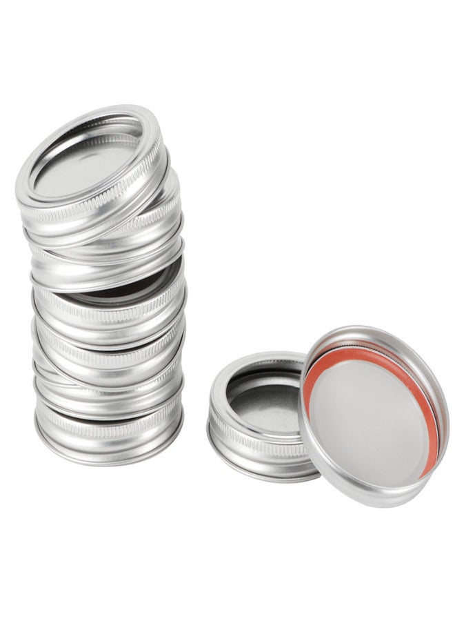Split‑Type Glass Jar Canning Lids Round Food Container Sealing Cover Kitchen Accessory(10Pcs 86mm Silver Circular Ring+Cover Plate ) - Image 2