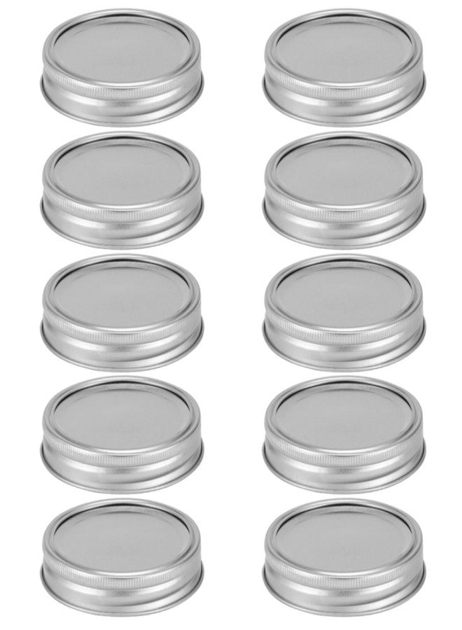 Split‑Type Glass Jar Canning Lids Round Food Container Sealing Cover Kitchen Accessory(10Pcs 86mm Silver Circular Ring+Cover Plate ) - Image 1