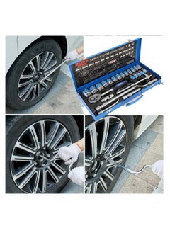 BOSS LIFE STYLE 24 Pieces Socket Set 1/2" Master Drive CRV Impact Socket Set in Metal Portable Case, Includes Extension Bars, Universal Joint & Sliding T-bar for home use and professional purpose  - Image 3
