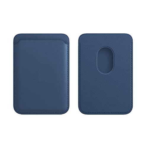 Captese Faux Leather Unisex MagIT Wallet Pouch, Card Holder, Compatible with MagSafe/PixelSnap, for iPhone 17/16/15/14/13/Pixel 10 Series (Blue) - Image 1