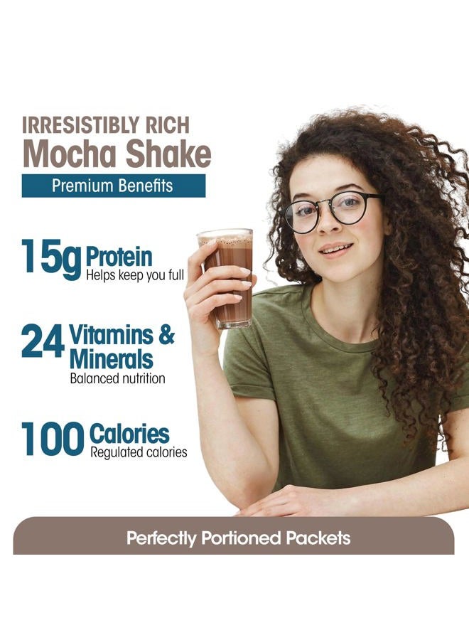 WonderSlim Aspartame Free Diet 15 g Protein Shake & Pudding Mix - Mocha Cream (7 Servings/Box) - Image 2