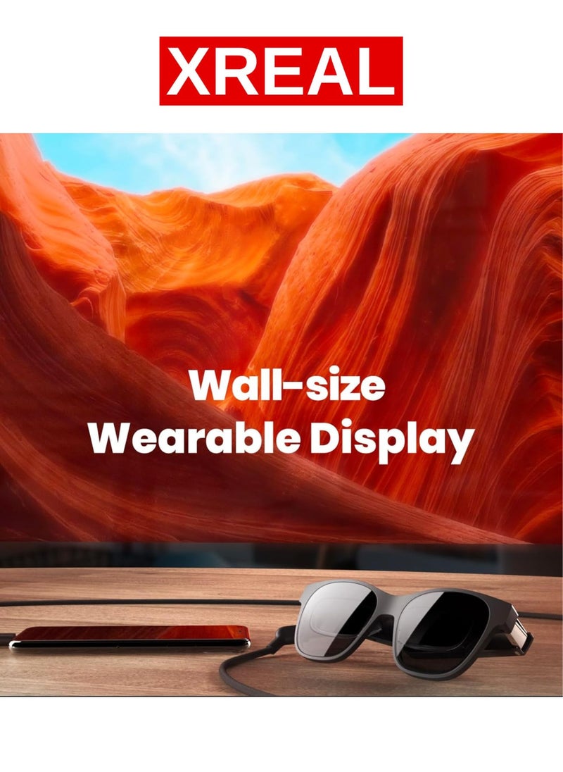 XREAL - XREAL Air AR Glasses, Smart Glasses with Massive 201" Micro-OLED Virtual Theater, Augmented Reality Glasses, Watch, Stream, and Game on PC/Android/iOS, PlayStation 5, Nintendo Switch, Xbox Series X|S - Image 1