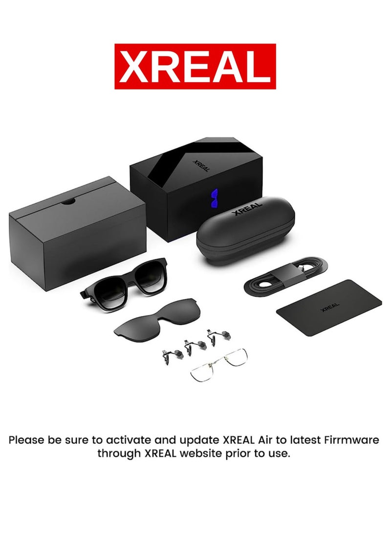 XREAL - XREAL Air AR Glasses, Smart Glasses with Massive 201" Micro-OLED Virtual Theater, Augmented Reality Glasses, Watch, Stream, and Game on PC/Android/iOS, PlayStation 5, Nintendo Switch, Xbox Series X|S - Image 1