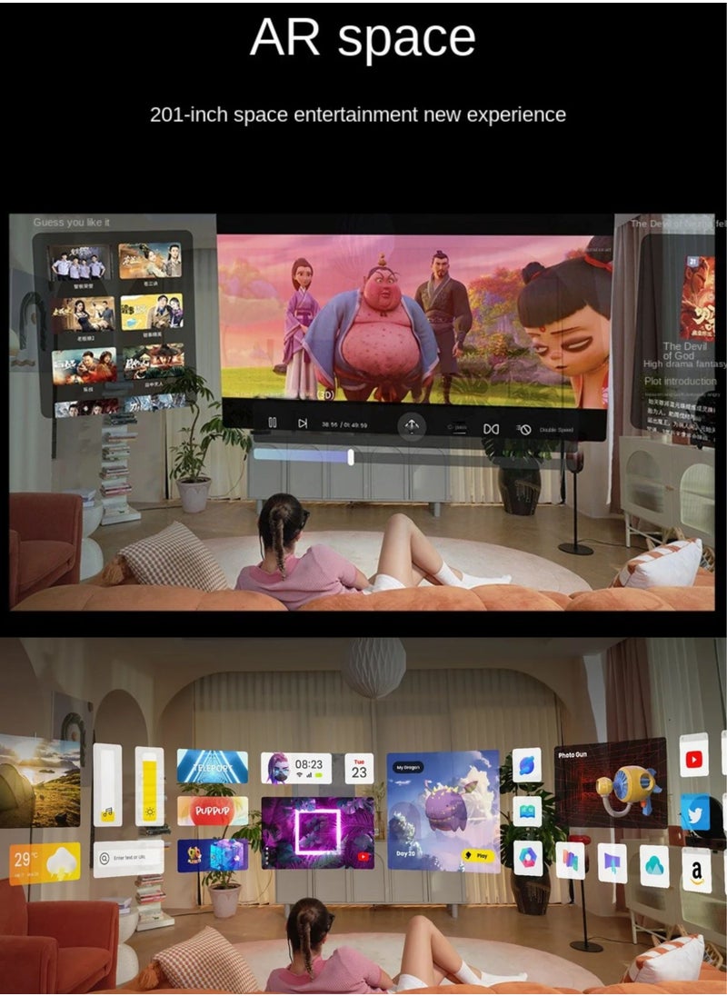 XREAL - XREAL Air AR Glasses, Smart Glasses with Massive 201" Micro-OLED Virtual Theater, Augmented Reality Glasses, Watch, Stream, and Game on PC/Android/iOS, PlayStation 5, Nintendo Switch, Xbox Series X|S - Image 1
