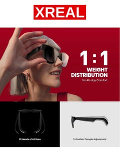 XREAL Air AR Glasses, Smart Glasses with Massive 201" Micro-OLED Virtual Theater, Augmented Reality Glasses, Watch, Stream, and Game on PC/Android/iOS, PlayStation 5, Nintendo Switch, Xbox Series X|S - pzsku/Z8F6893FE9BBC35B80F4CZ/45/_/1734268312/6bb15ef2-6287-44f0-b9a3-b653a977f1b2