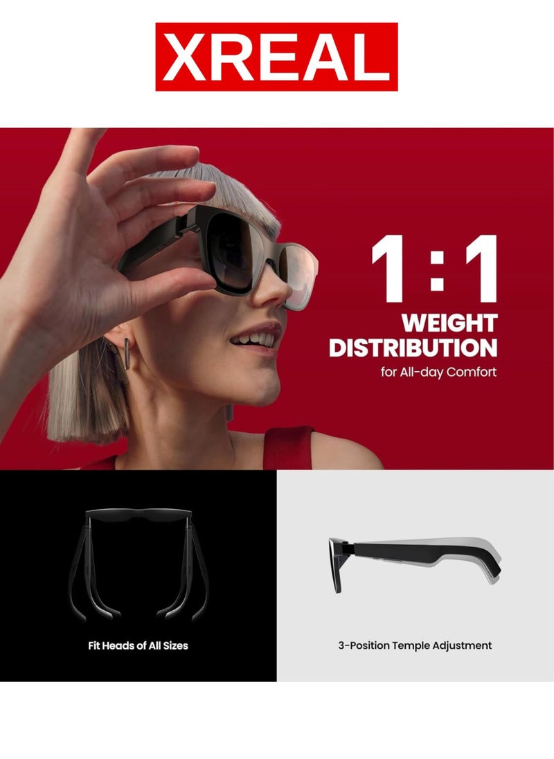 XREAL - XREAL Air AR Glasses, Smart Glasses with Massive 201" Micro-OLED Virtual Theater, Augmented Reality Glasses, Watch, Stream, and Game on PC/Android/iOS, PlayStation 5, Nintendo Switch, Xbox Series X|S - Image 1