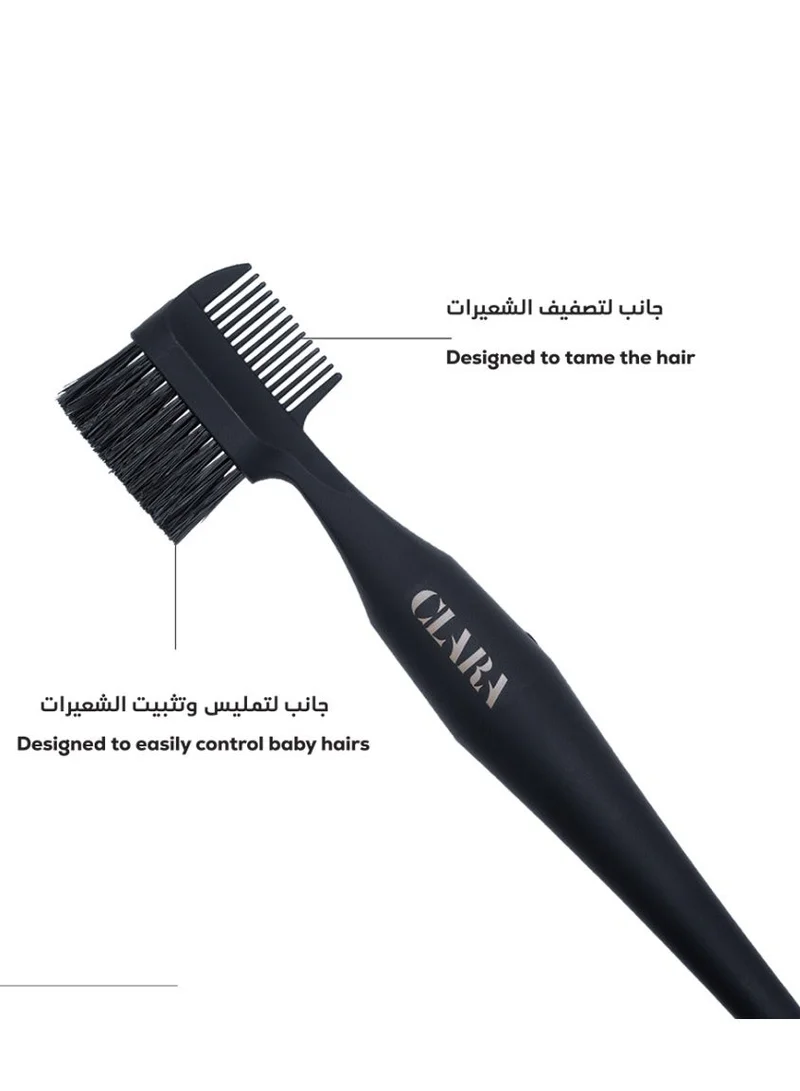 CLARA Clara Baby Hair Styling Brush – Dual-Sided Edge Control Brush for Smoothing, Defining & Flyaway Control