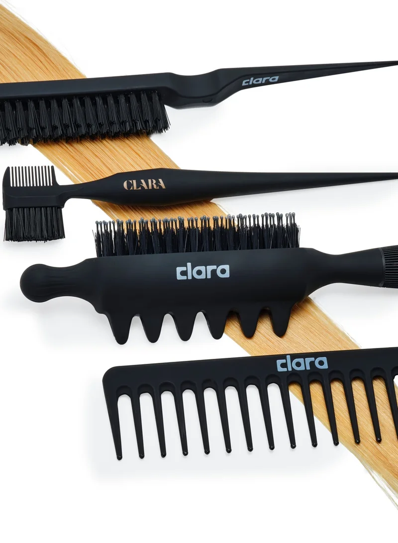 Clara  Clara Baby Hair Styling Brush – Dual-Sided Edge Control Brush for Smoothing, Defining & Flyaway Control for Women | Best Price UAE