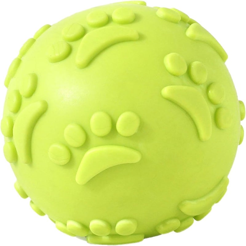 Agirav Tails Latex Rubber Squeaky Dog Chew Ball Toy (Claw Ball, 6CM) Durable + Safe Fetch Teething Dog Toy for Puppies and Small to Medium Dogs, Paw Design Helps to Clean Teeth - Image 1