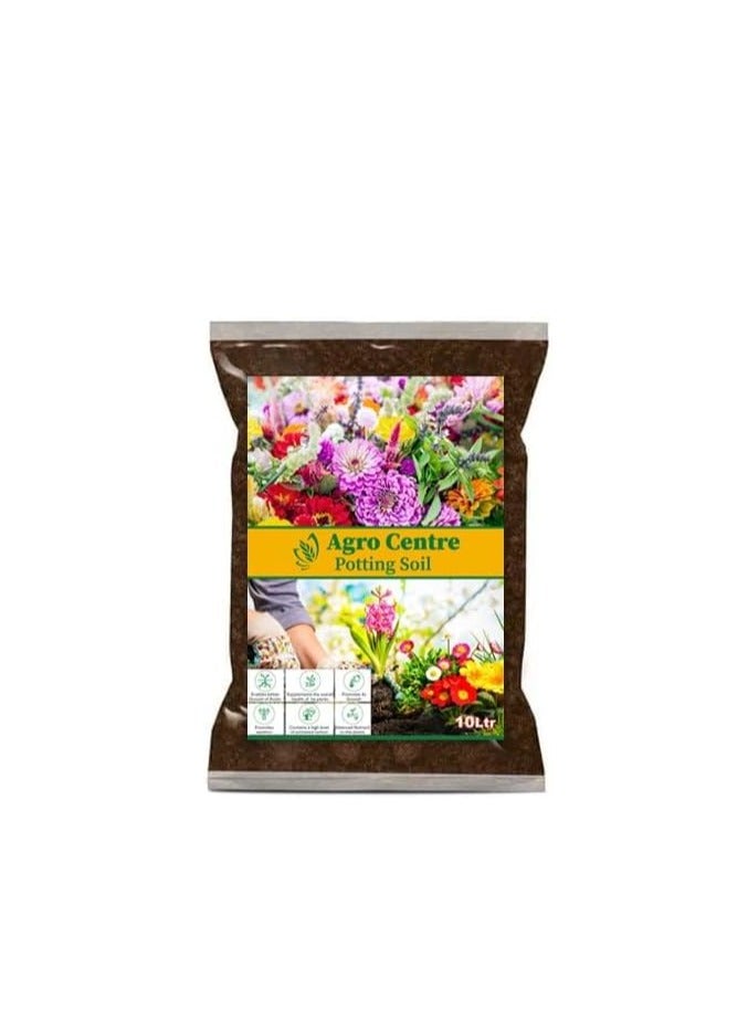 تربة تأصيص عضوية متعددة الأغراض من أجرو سنتر مصنوعة في هولندا مع مغذيات دقيقة لتربة النباتات الداخلية والخارجية للحدائق المنزلية