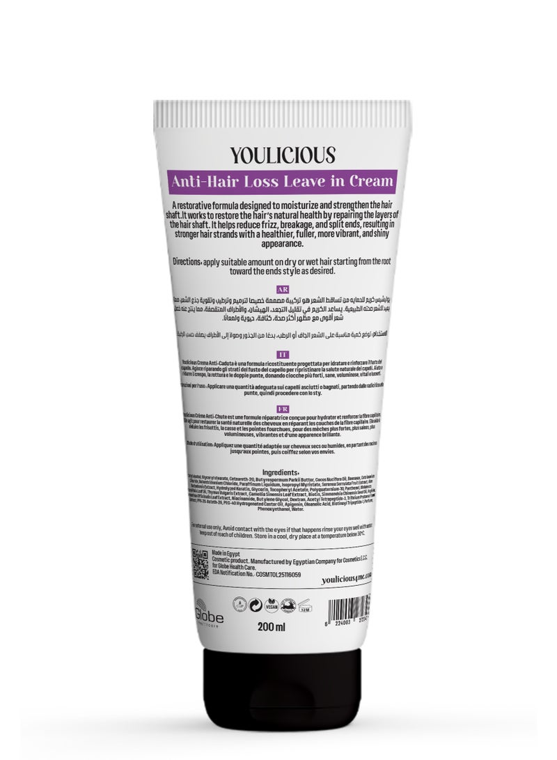 يوليشيوس ليف ان كريم تركيبة مُرممة مضادة لتساقط الشعر - 200 مل - Image 2