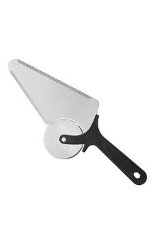 Pizza Cutter Wheel 3 In 1 Stainless Steel Cake Pie Server Slicer with Non Slip Handle for Pies Waffles and Cookies Dough Chef Sharp Rocke